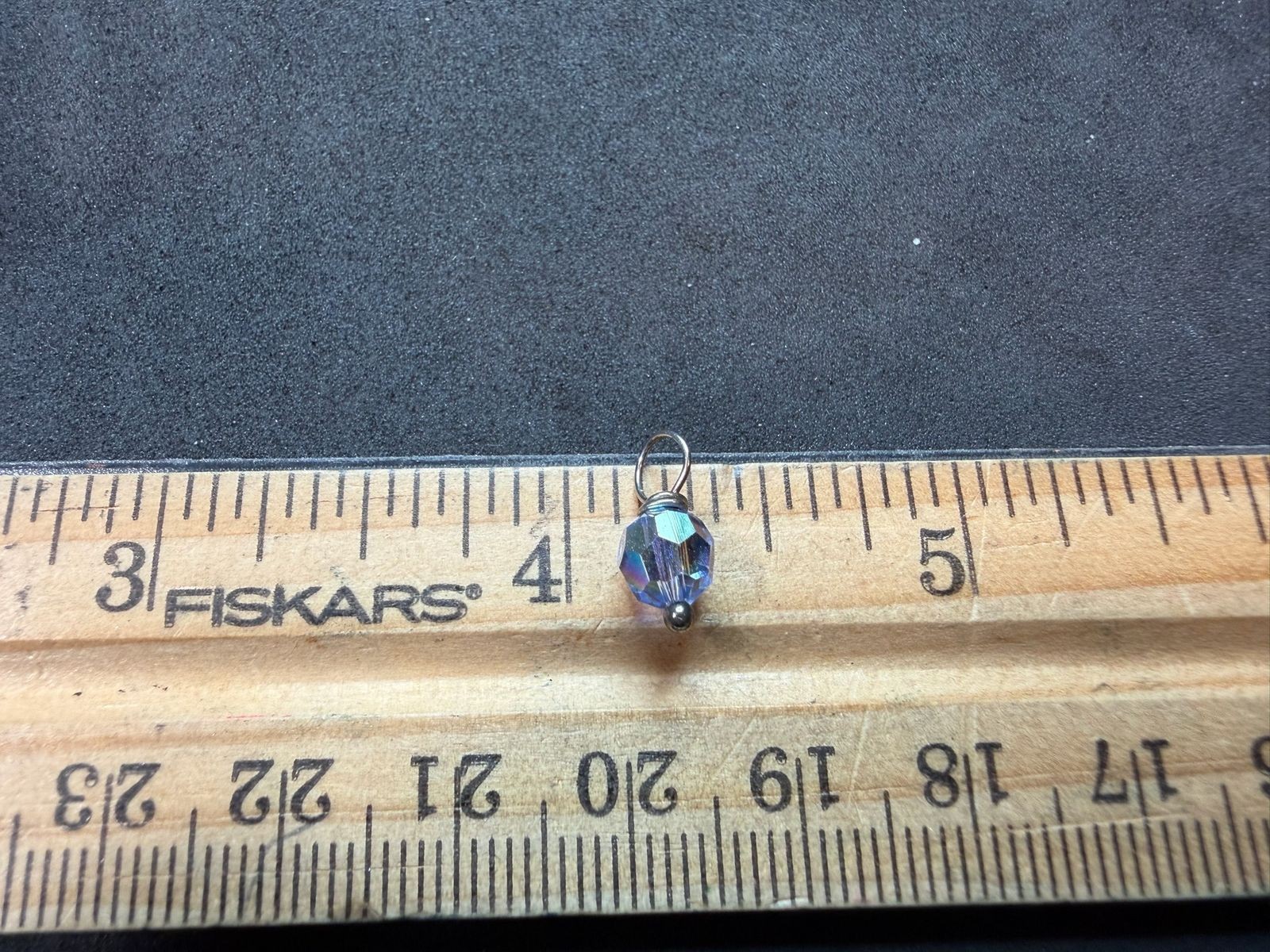 0.35g Vintage Sterling Silver 925 Pendant Faceted Blue Bead Charm M