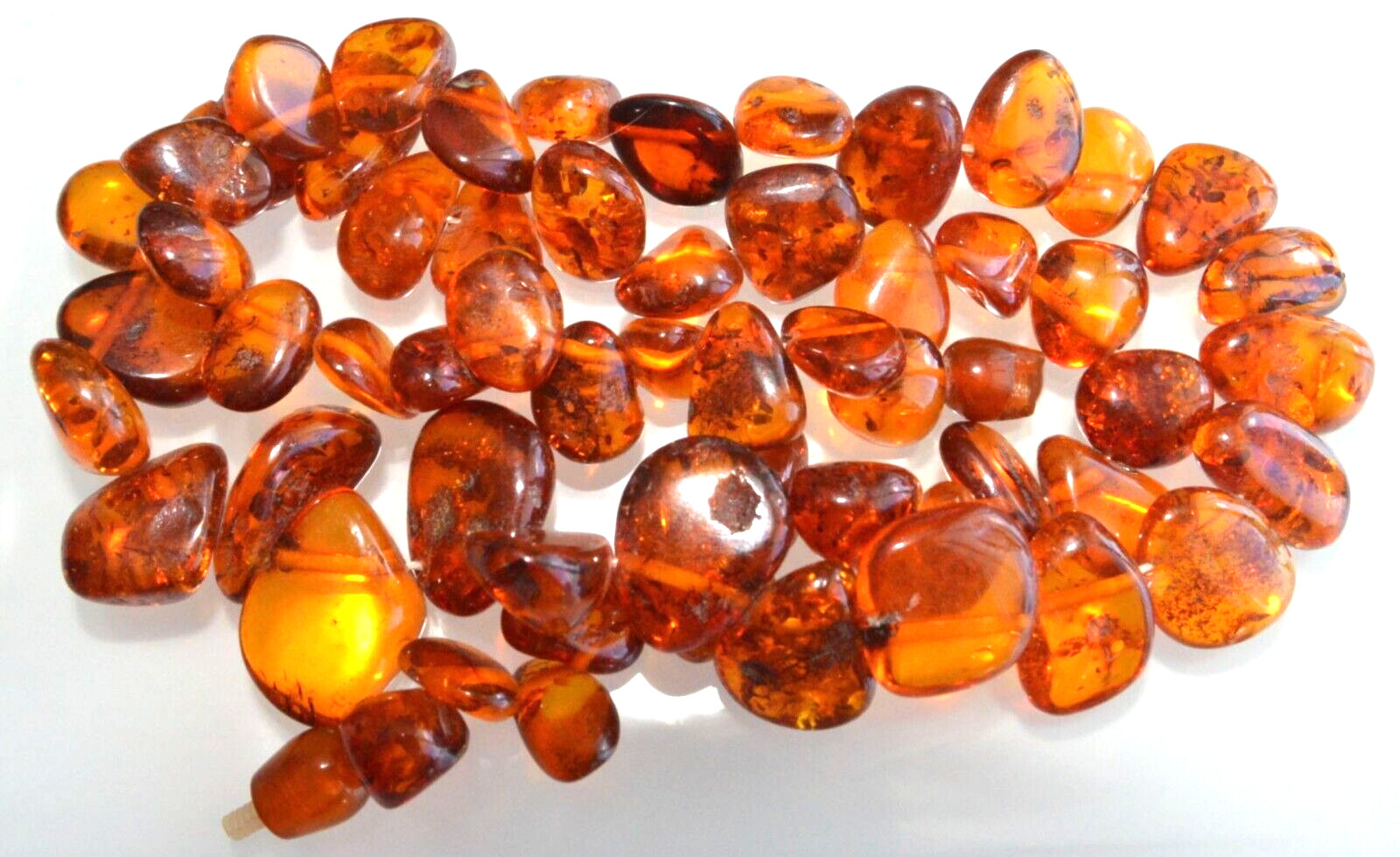 ✅60cm = 54gr RUSSIAN SOVIET BALTIC AMBER BEAD NECKLACE 琥珀 BRACELET STONE PENDANT