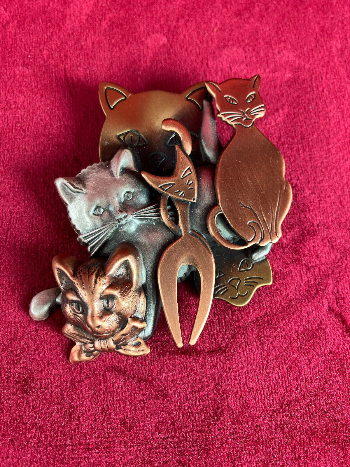 Miscellaneous Vintage Cat Pin Necklace Funny Cute 50s 60s 70s 80s 90s