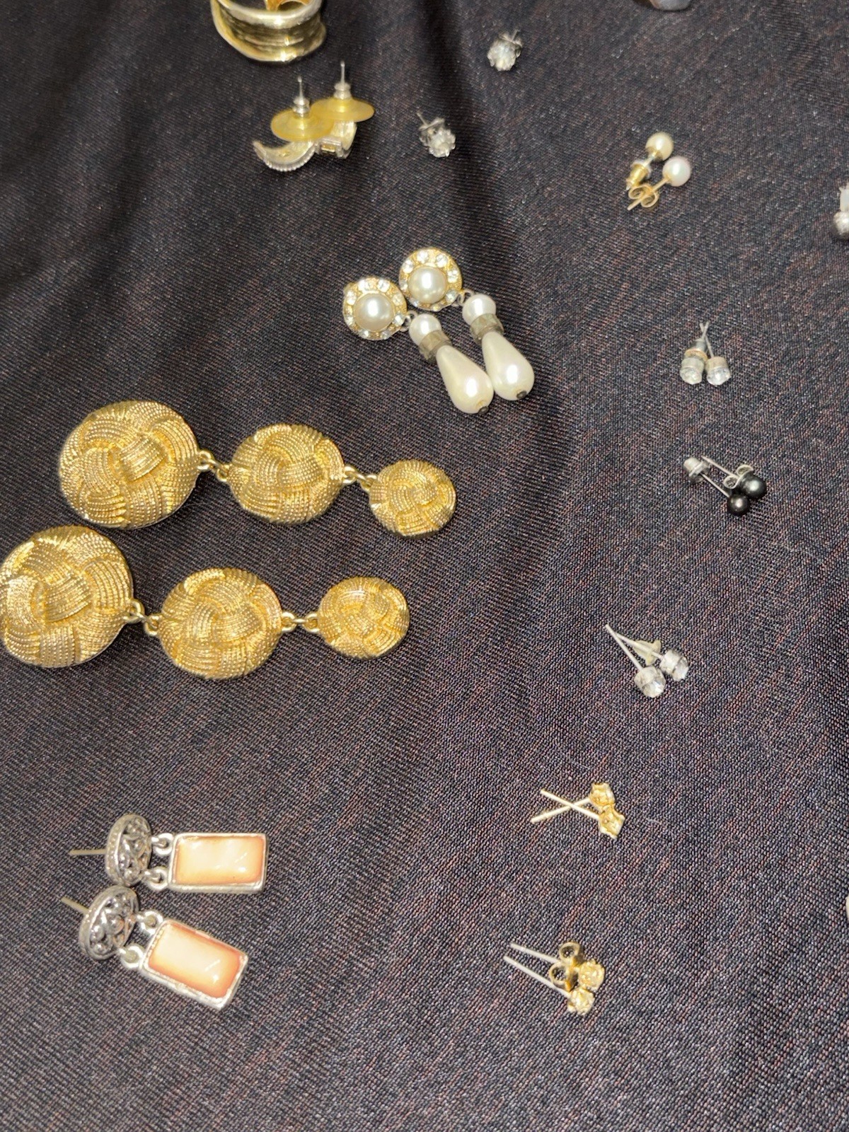 Vintage Mixed Lot Earrings 60s-80s theme costume jewelry