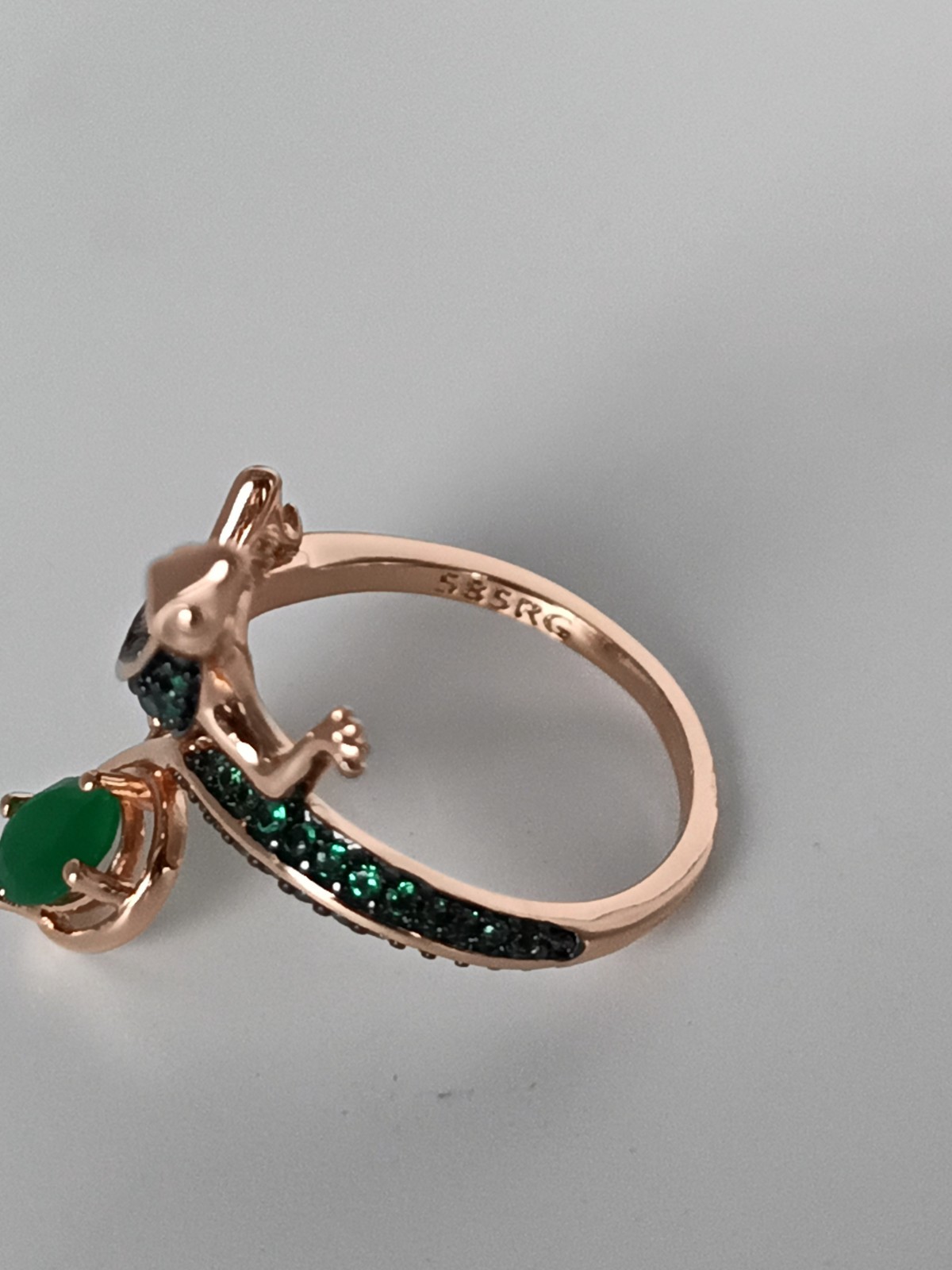 Vintage 1990-s 14 Ct Rolled Gold Emerald Ring Size UK O.5 US 7 1/4 – Hallmarked!