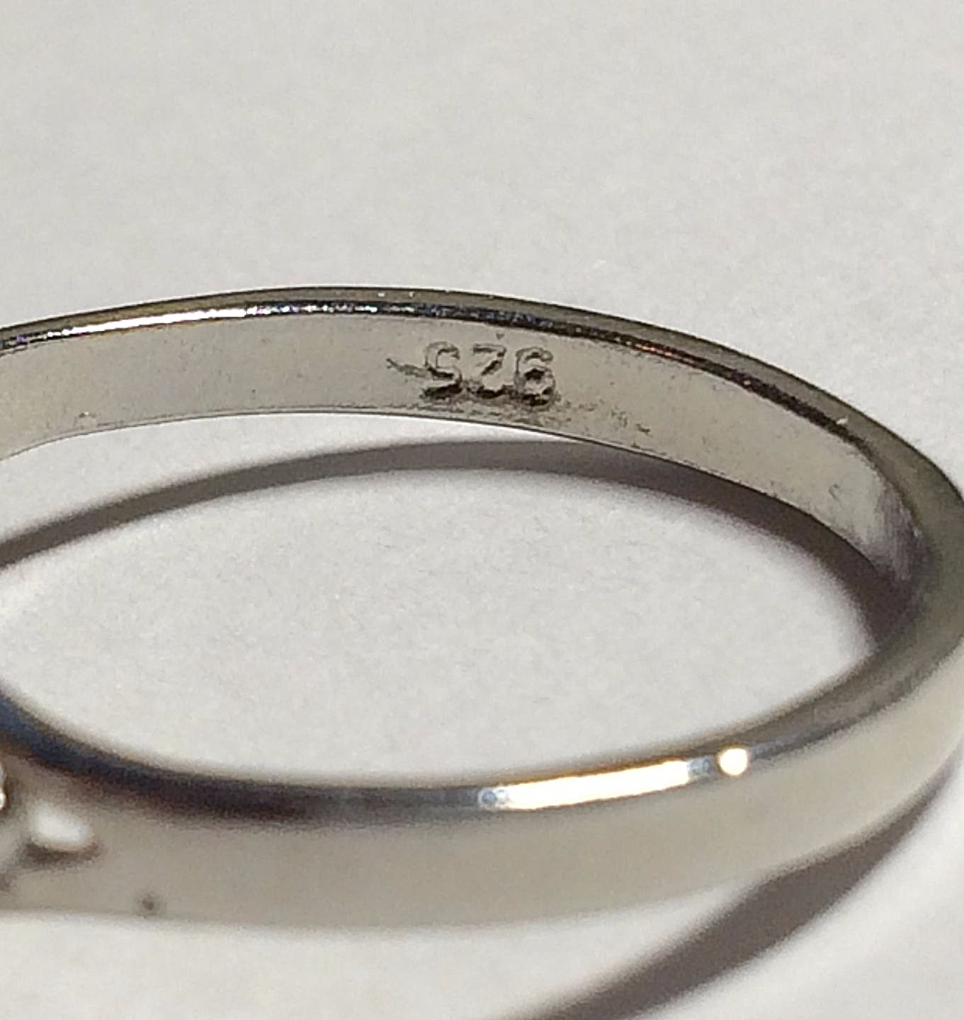 Sterling Silver Citrine Fleur de Lis Ring Size 7 Yellow CubicZirconia Simulated