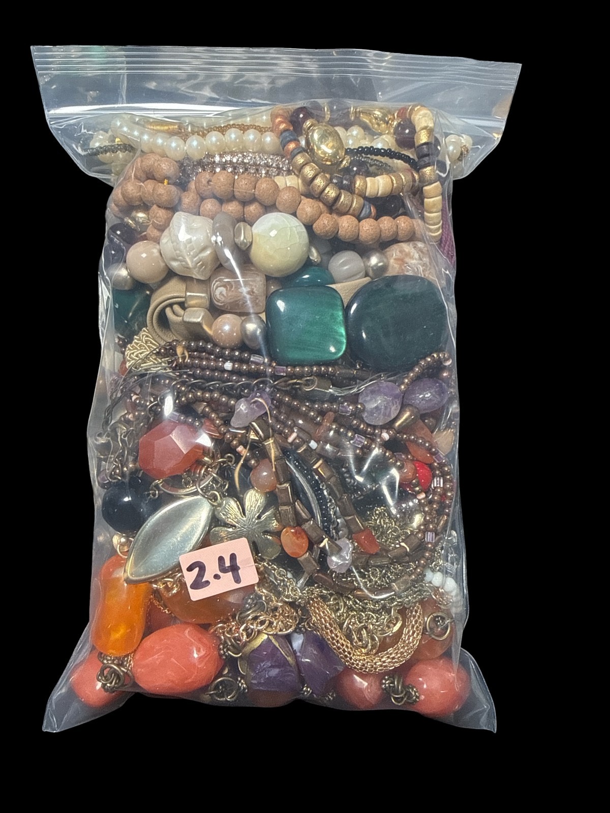 2 Plus LB LOT Of Used Costume Jewelry Vintage to Modern Wearable 25-30 Pieces