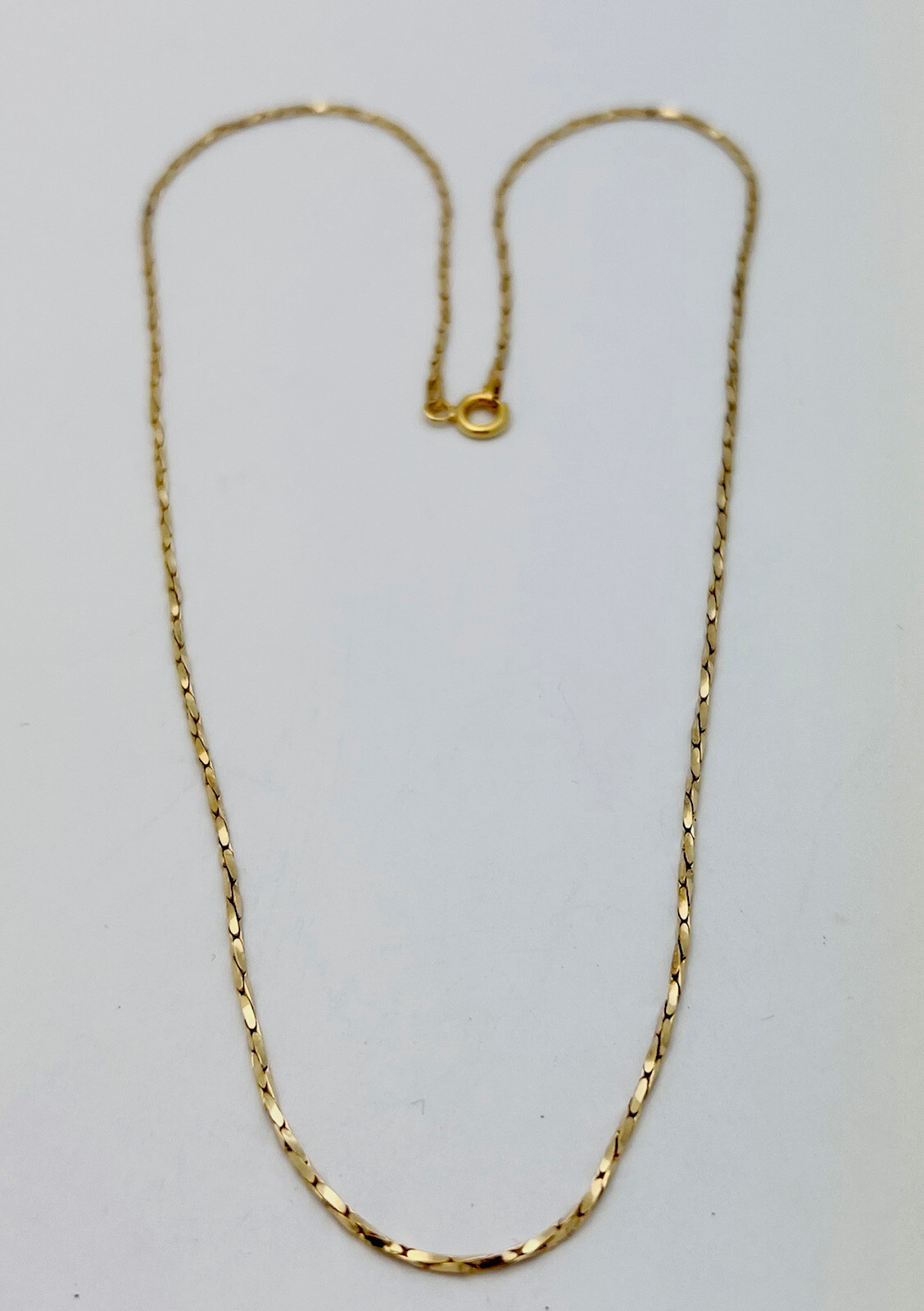 DaneCraft 24KT Gold Over 925 Sterling Silver Twist Cobra Necklace 18”