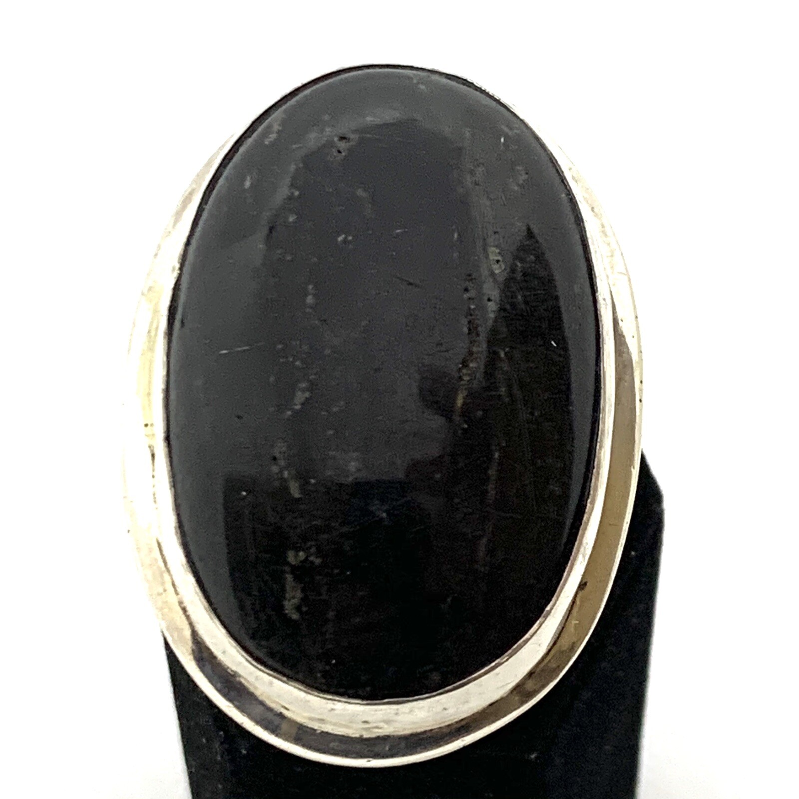 David San Miguel Allende Mexican Sterling Silvet Black Coral Huge Ring Sz 7.25.