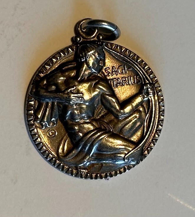 Vintage Revere Pewter Sagittarius Zodiac Pendant No Chain