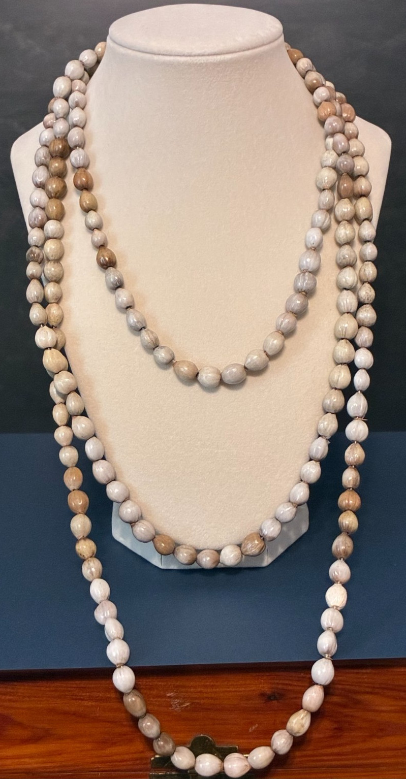 Long Natural Tropical Seed Necklace – Earthy Organic Boho Jewelry-Ethnic-Beachy