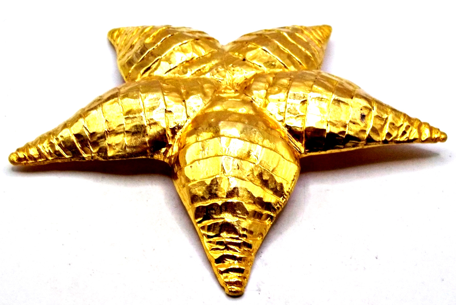 Vintage Signed Cadoro Starfish Brooch Pendant Gold-tone Runway Statement Rare NY