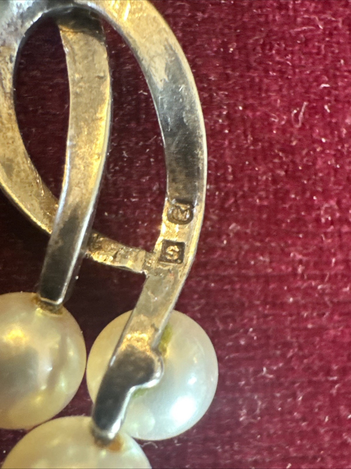 Vintage Mikimoto Sterling Silver Pearl Earrings & Pendant W/case