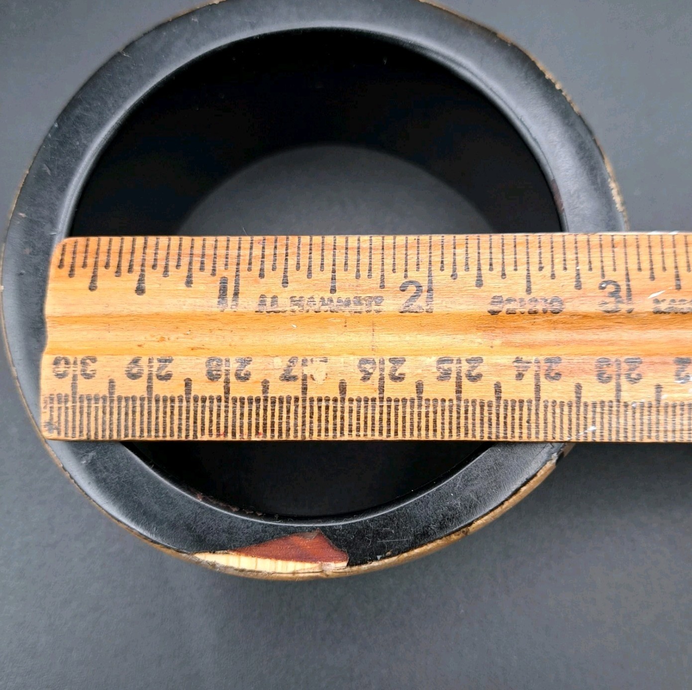 Vintage Wood and Lucite Bangle Bracelet Wide