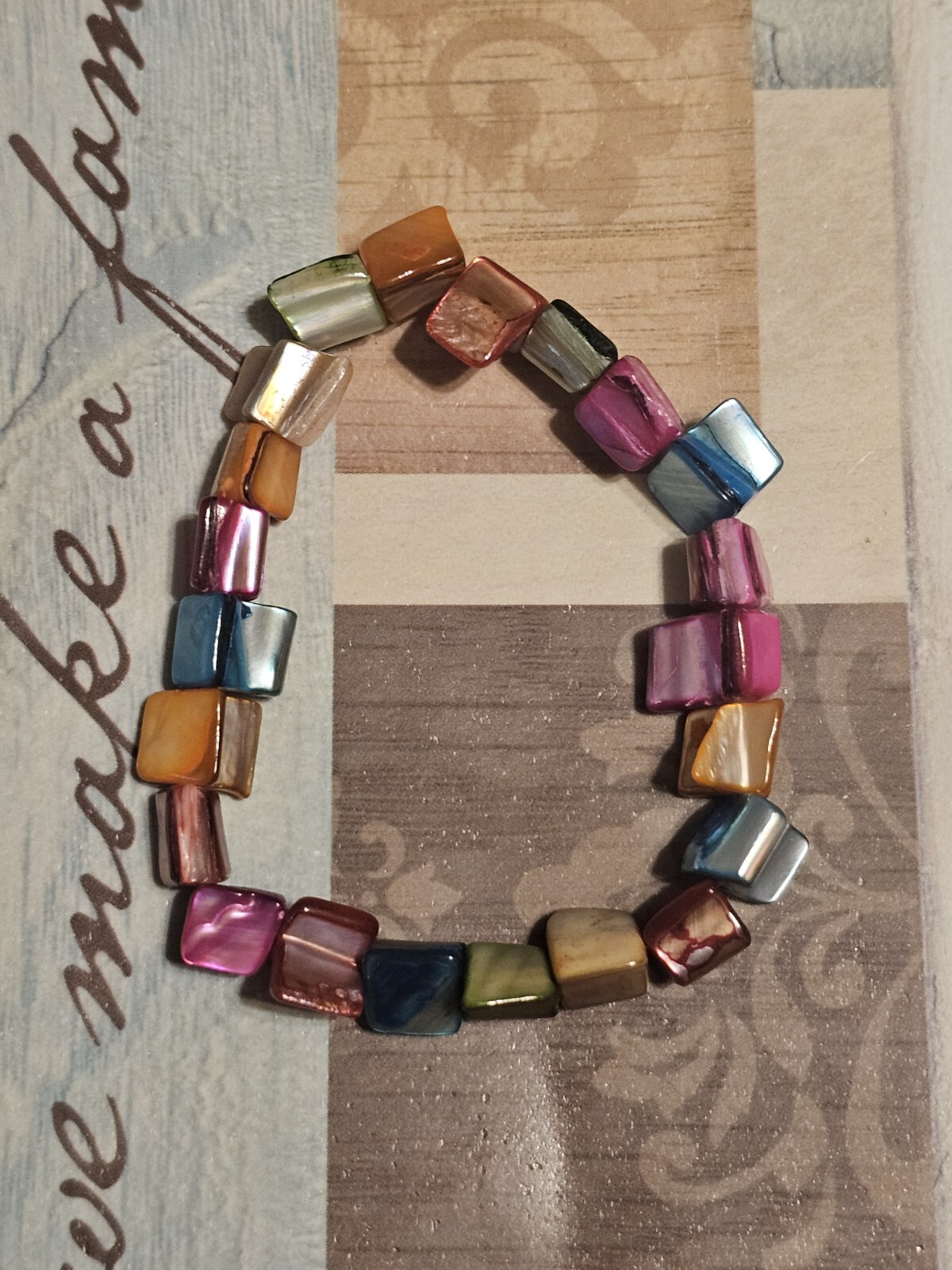 Vintage Multicolor Beaded Stretch Bracelet