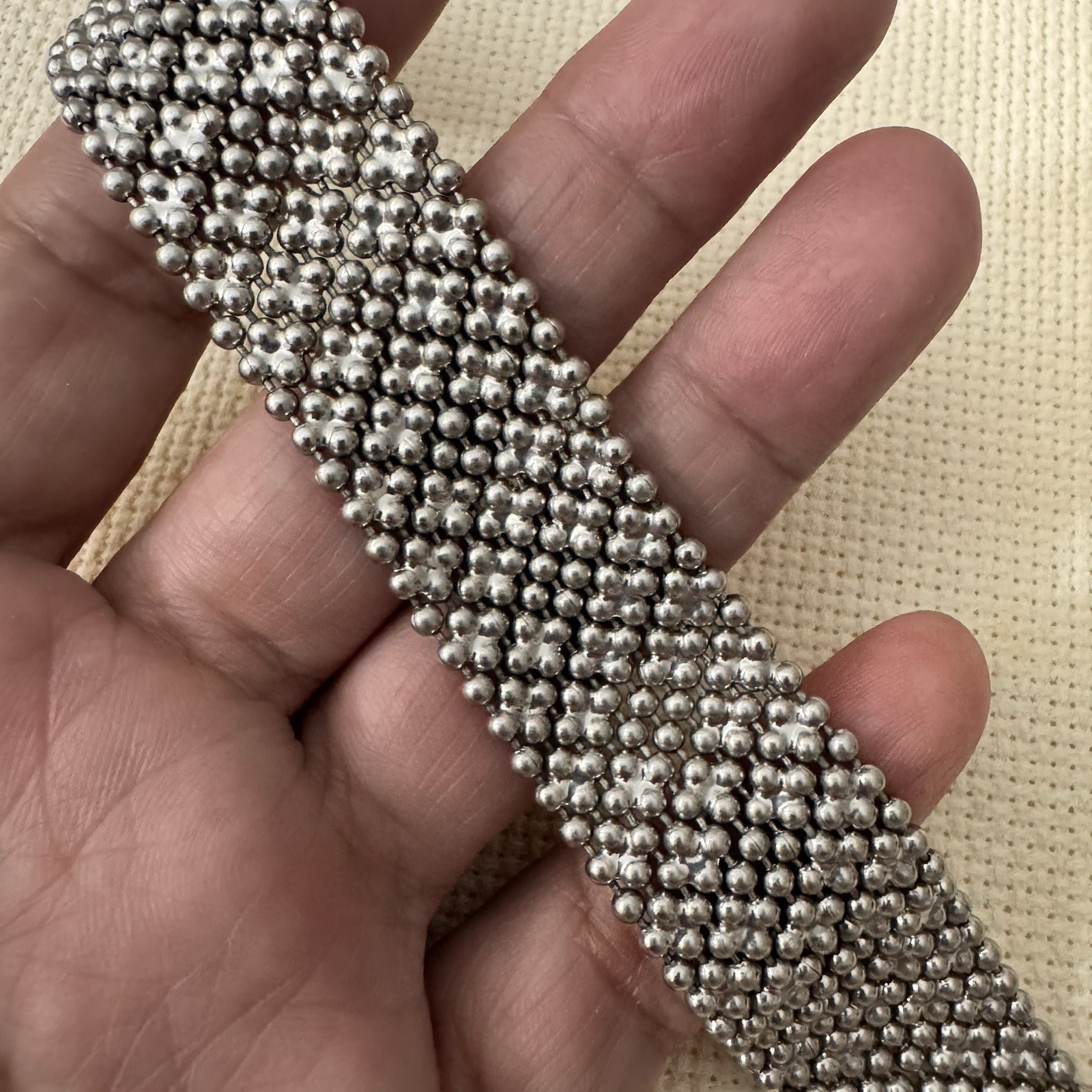 Vintage Liquid Metal Flexible Mesh Bracelet with Box Clasp