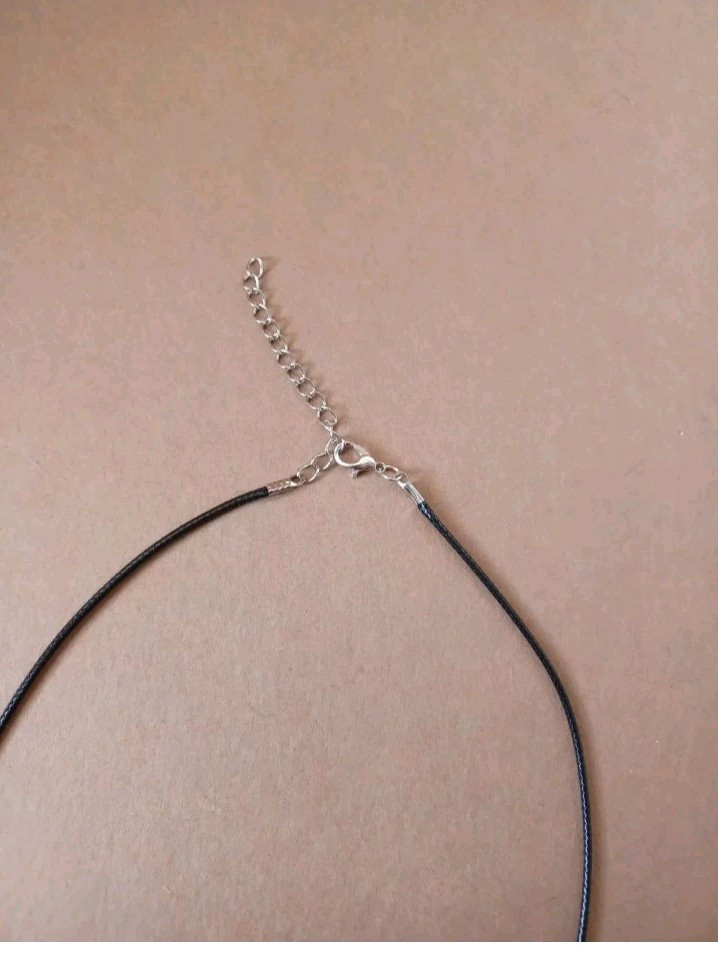 Vintage 90’s Y2K 2000’s Style Silver Tone Rose Bud Flower Pendant Cord Necklace