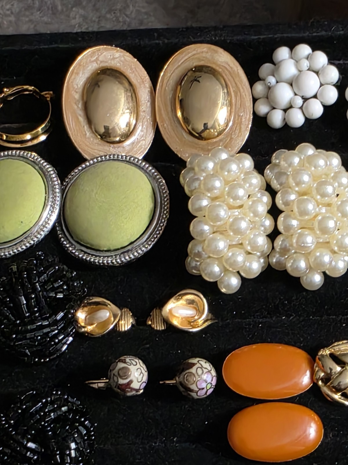 Vintage Mixed Clip Earring Lot Of 14 Pair