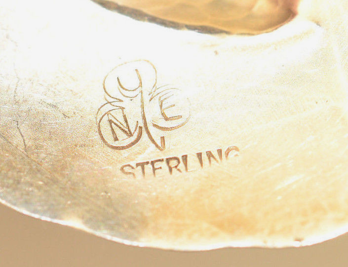 VINTAGE STERLING SILVER STUART NYE RAISED PINE CONE PIN ALMOST 2 INCHES DIAMETER