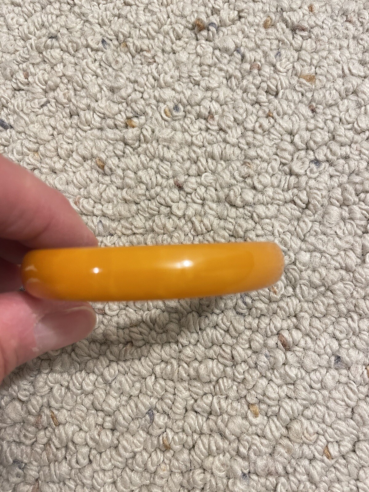 Vintage Butterscotch Bakelite Bangle Bracelet 1/2 Inch Wide Great Condition
