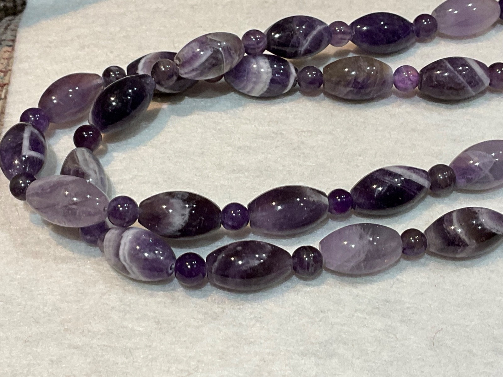 🔥Early 1980’s lot of 2 Amethyst necklace 9K Gold clasp