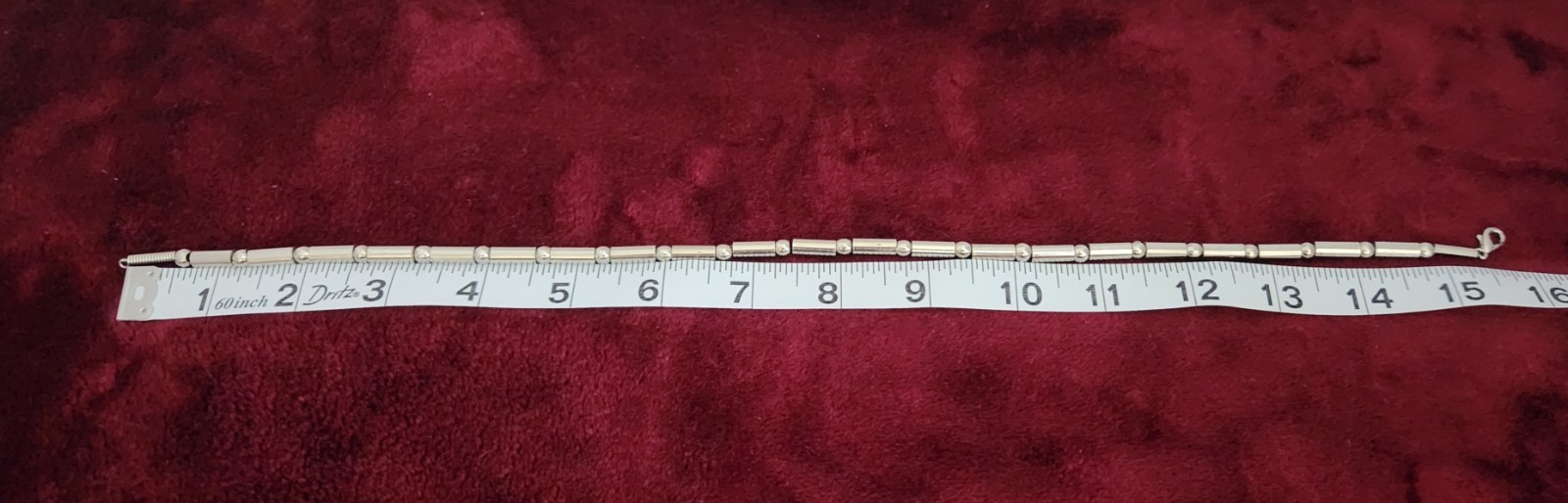Vintage 90s Hot Topic Silver Tone Bar and Ball Beaded Necklace