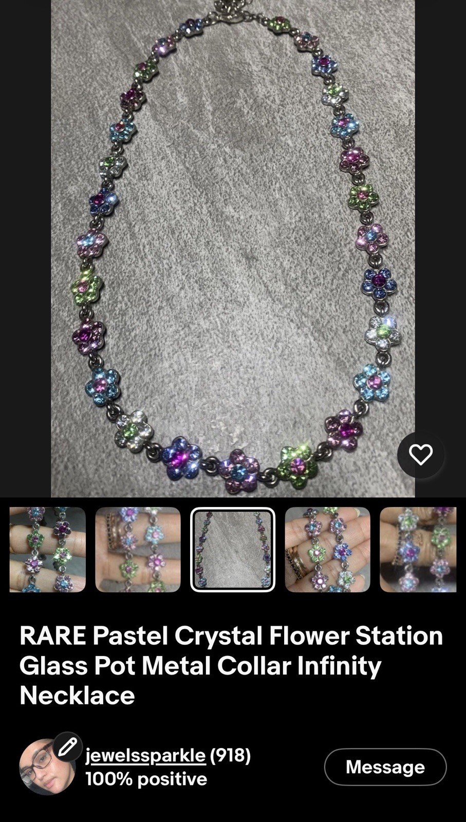 Multi Flower Crystal Colorful Floral Festoon Bib Necklace