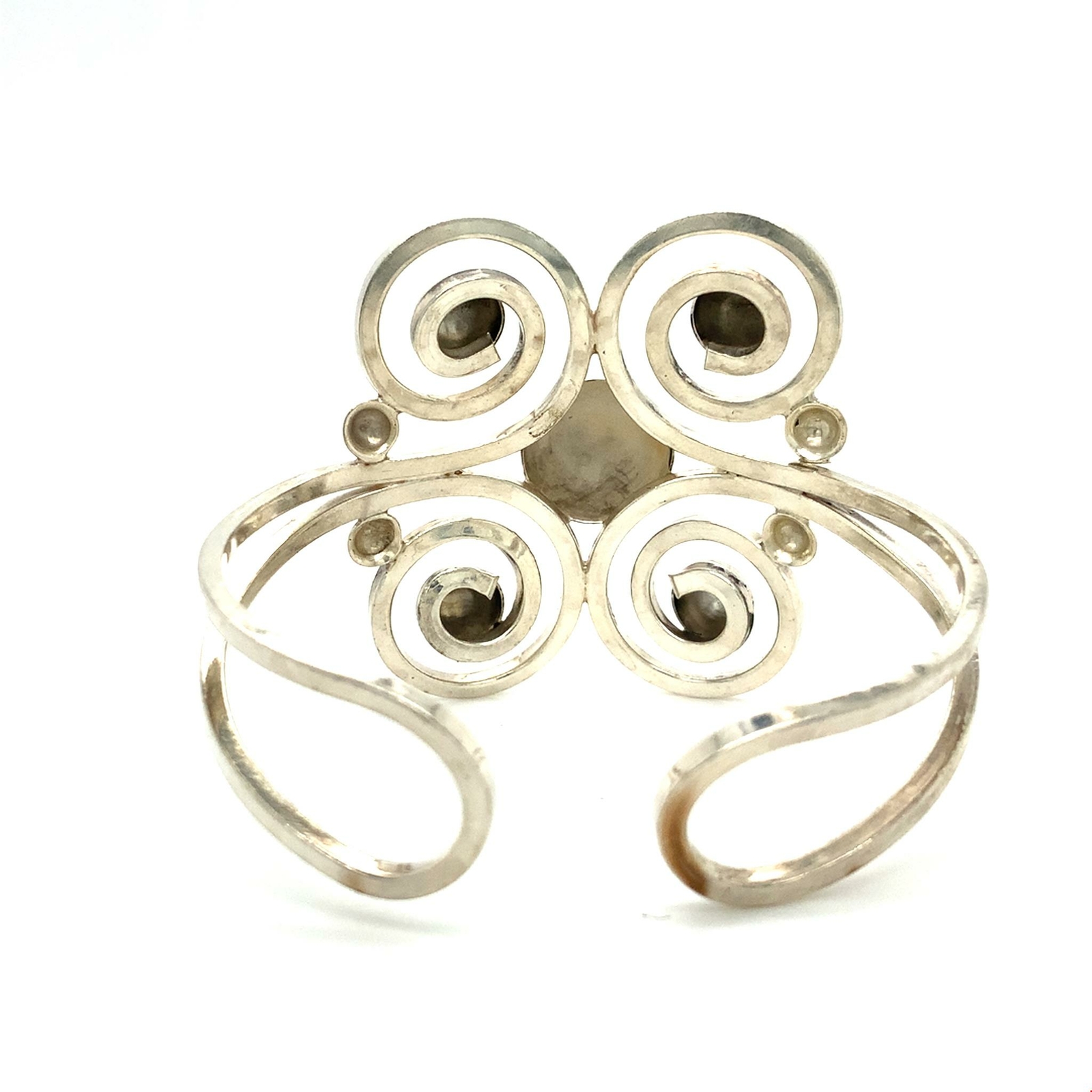 Vintage Sterling Signed 925 ATI Mexico Rare Ornate Filigree Cuff Bracelet 6 1/4