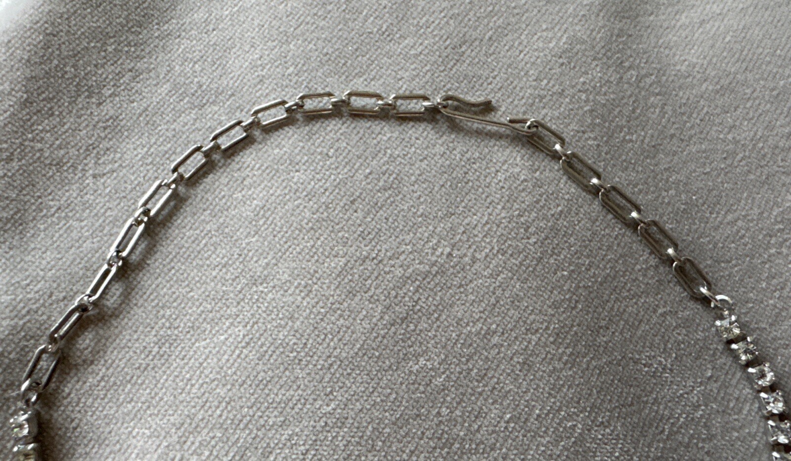 Gorgeous 1940s Diamanté Crystals Festoon Style Necklace