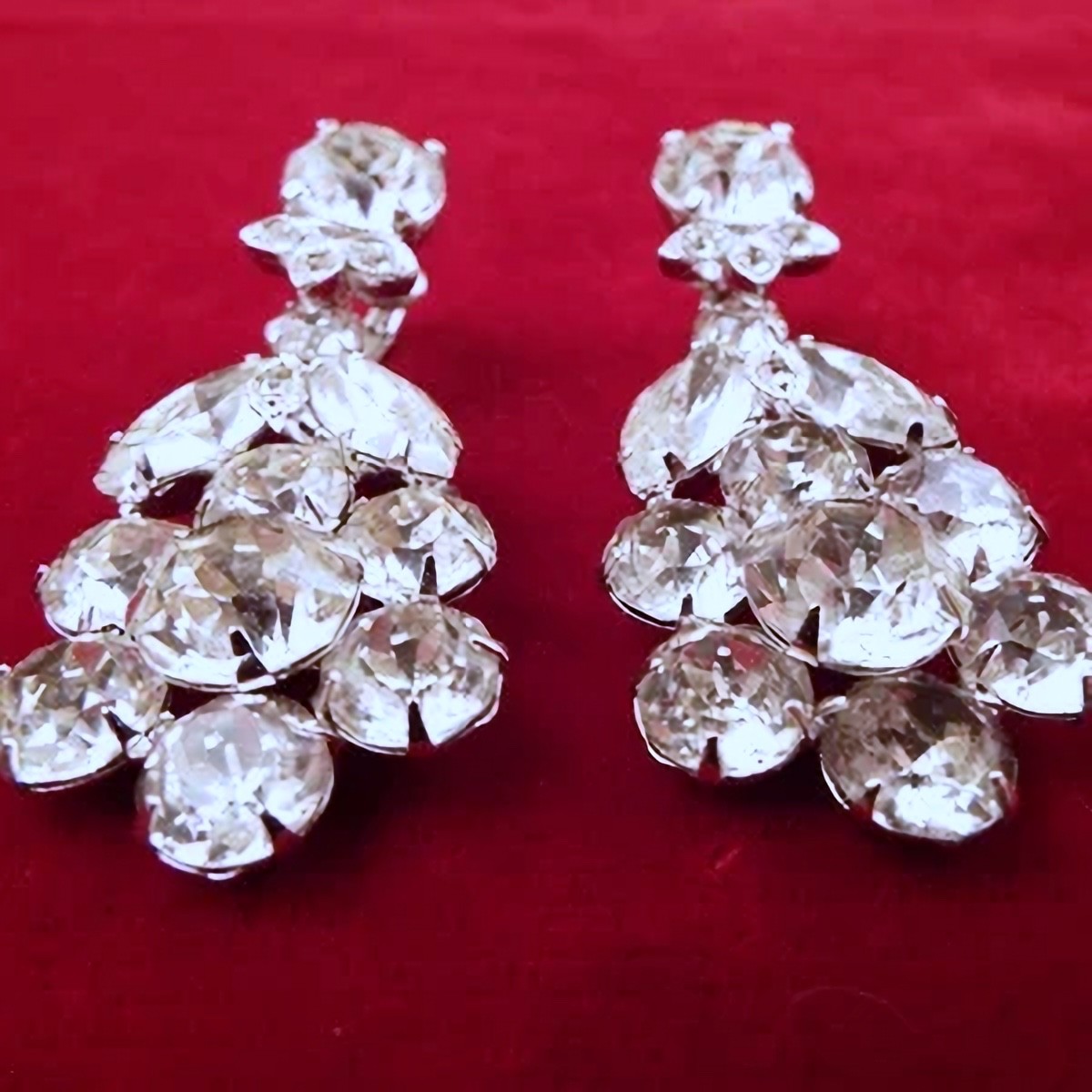 Stunning Vintage EISENBERG Dangle/Drop Earrings Clip-On, Signed