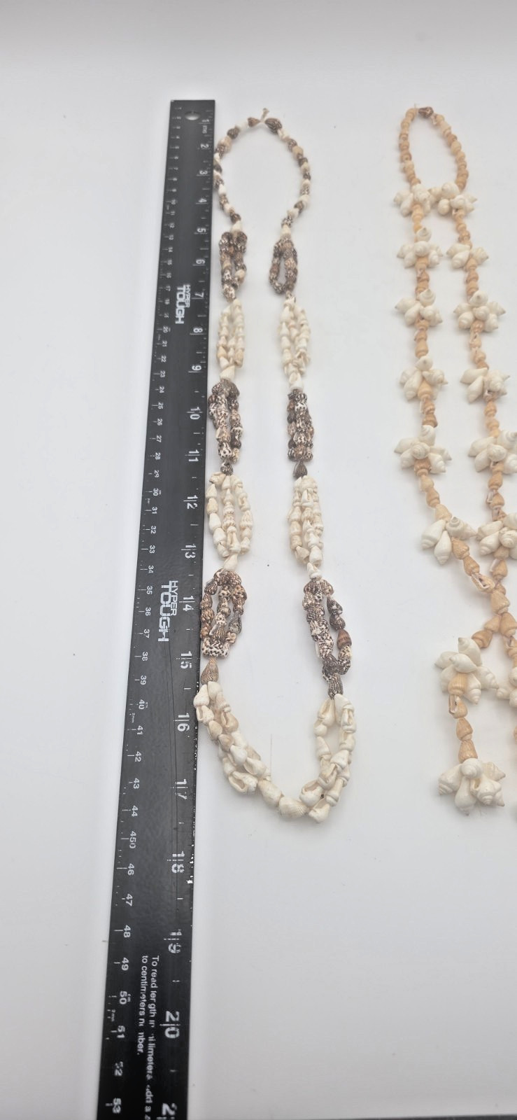 3 Vintage Seashell Beaded Necklaces Bohemian Popcorn Cluster Bow, Double Strand