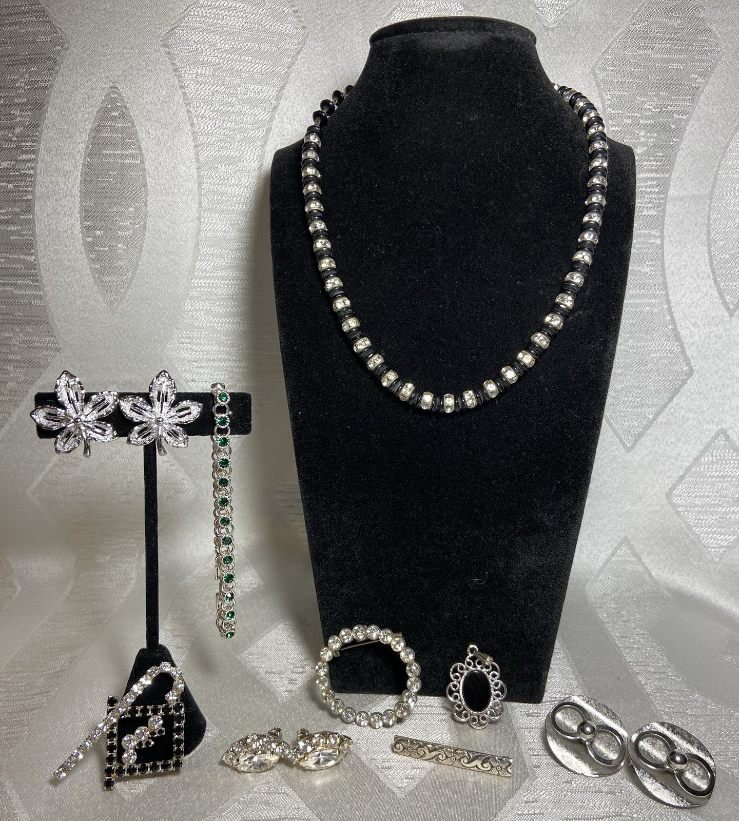 Lot Vintage Modern Jewelry Sarah Coventry Avon Rhinestones Sterling Silver 925