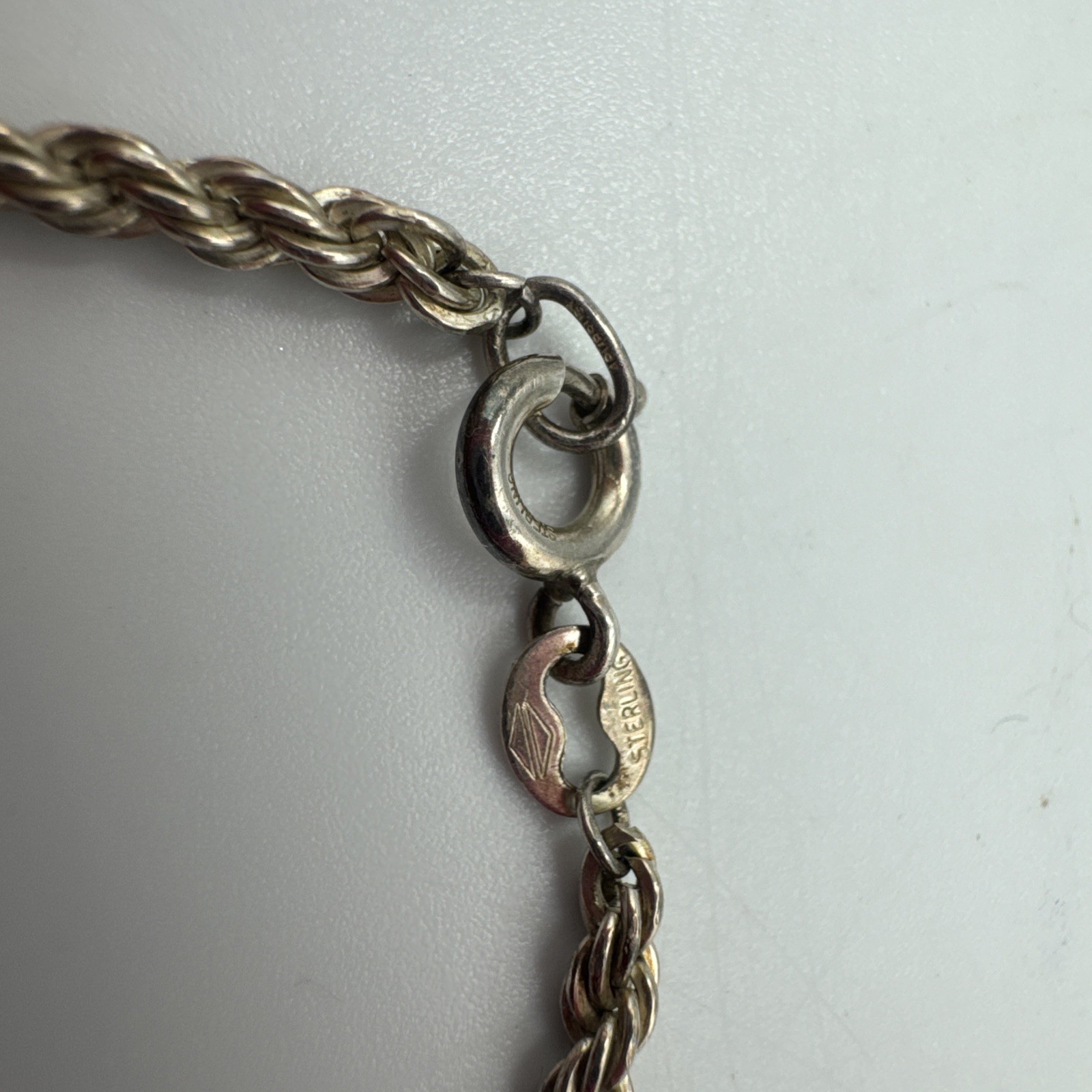 Vintage Sterling Silver 925 Twisted Rope Chain 24″ Necklace 12g