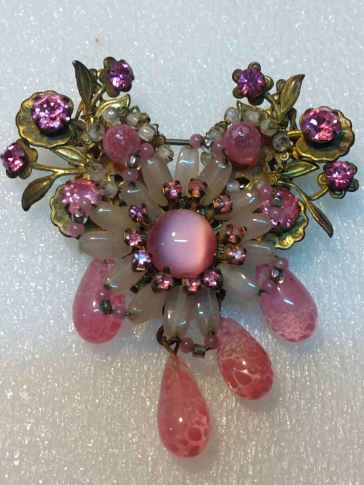 Miriam Haskell Beautiful (Signed) Brooch (Rare)1930’s – 1950’s – Vintage