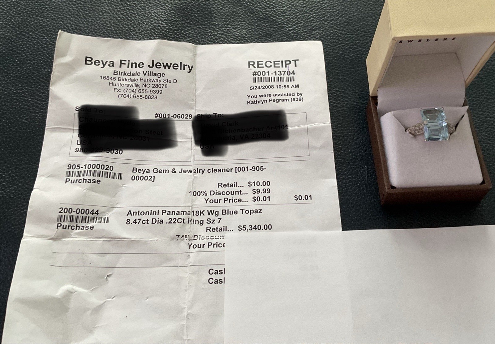 Antonini Panama Double Blue Topaz / 18K WG