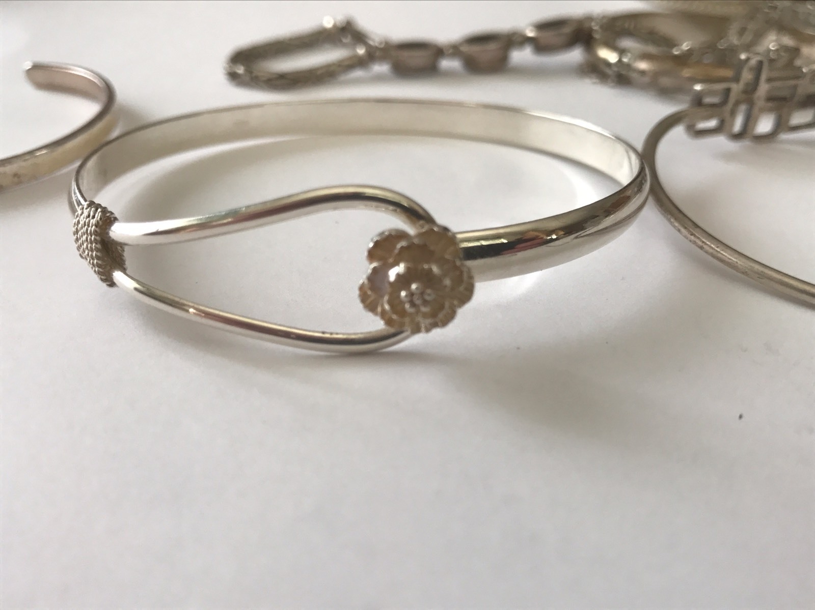 Ready To Use 7 Nice Pre-owned sterling bracelets. Approximately 76 Grams Total