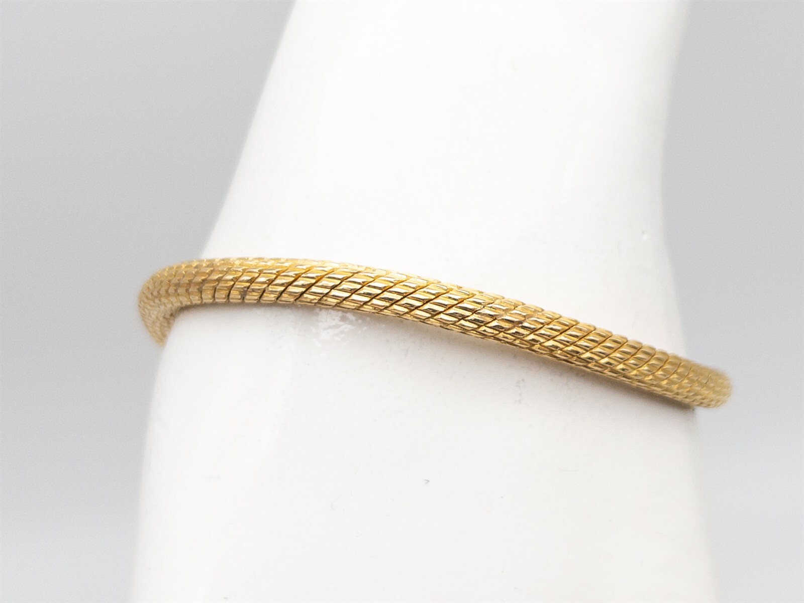 Antique 1920s 2ct Old Rose Cut Diamond 22k Yellow Gold SNAKE Bangle Bracelet 44g