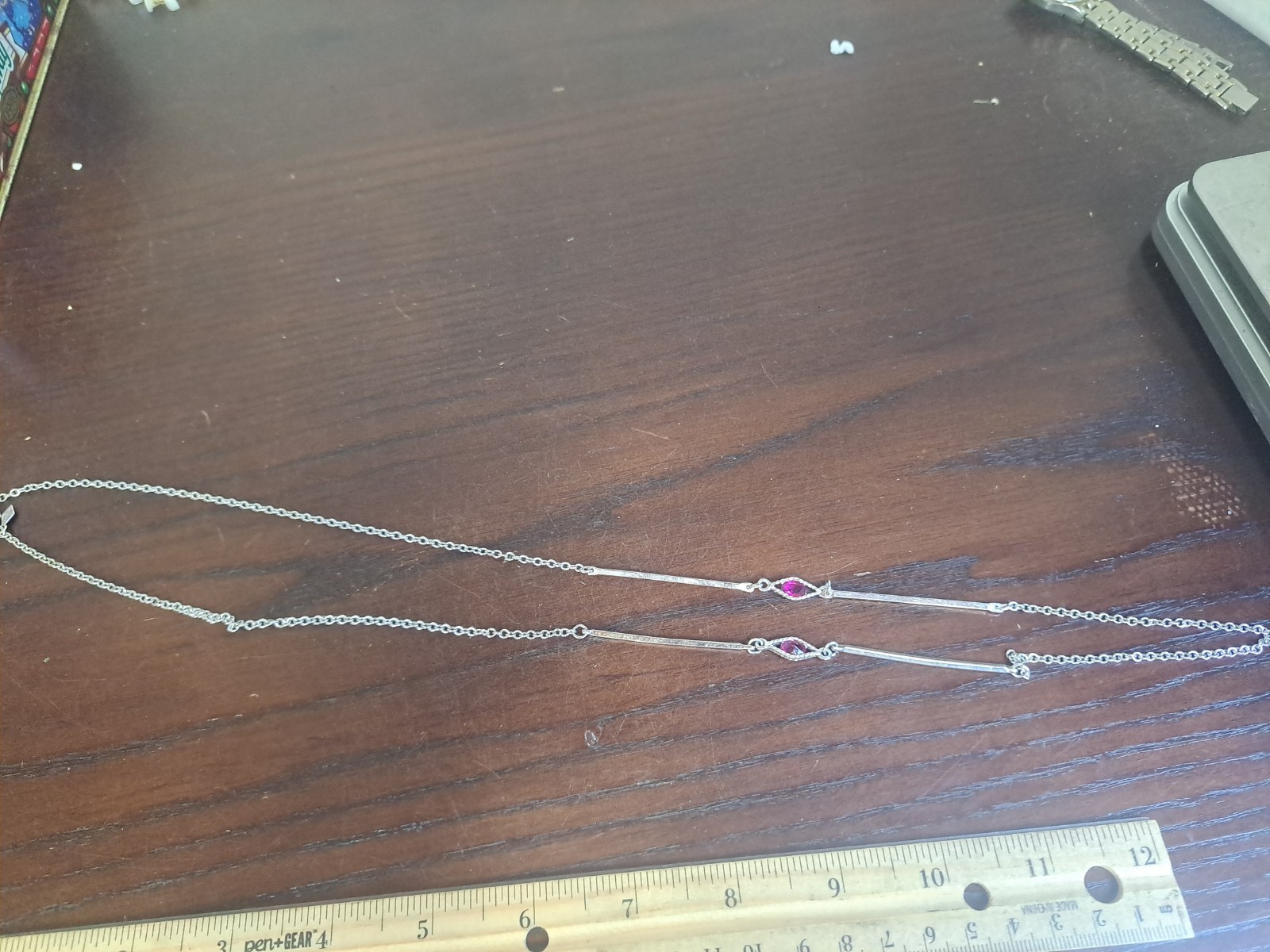 1978 Sarah Coventry Serenade Flapper Style Long Silvertone Necklace