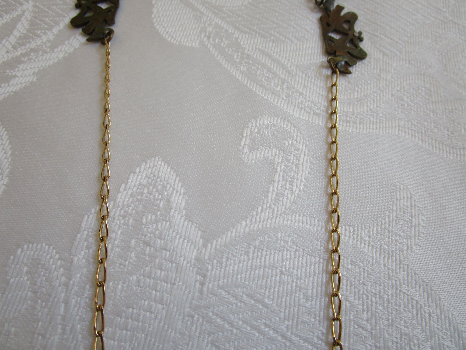Vintage Glass Works Studio Purple Glass Clear Rhinestone Necklace 19” L Rare