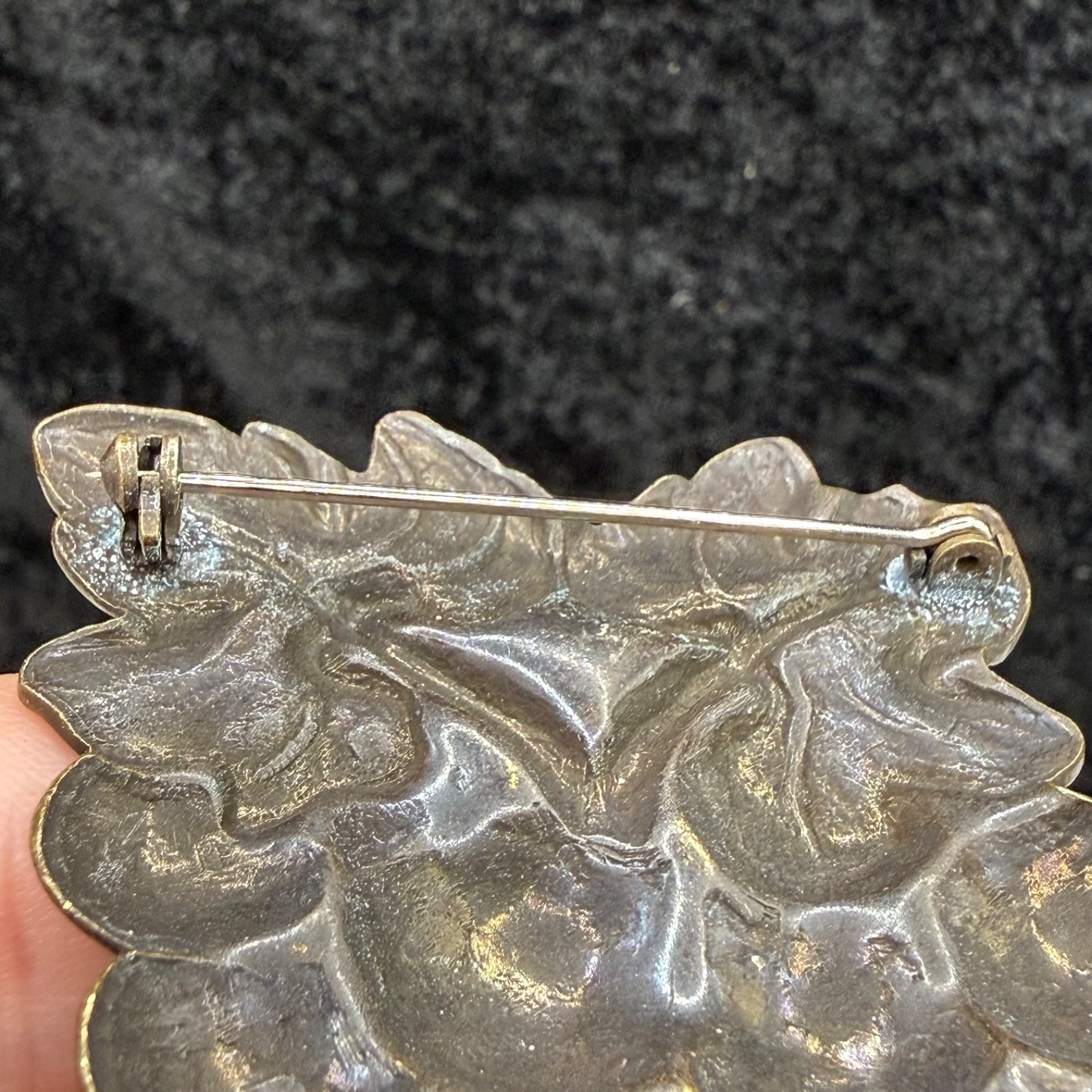 Vintage Brass Grape Cluster Brooch