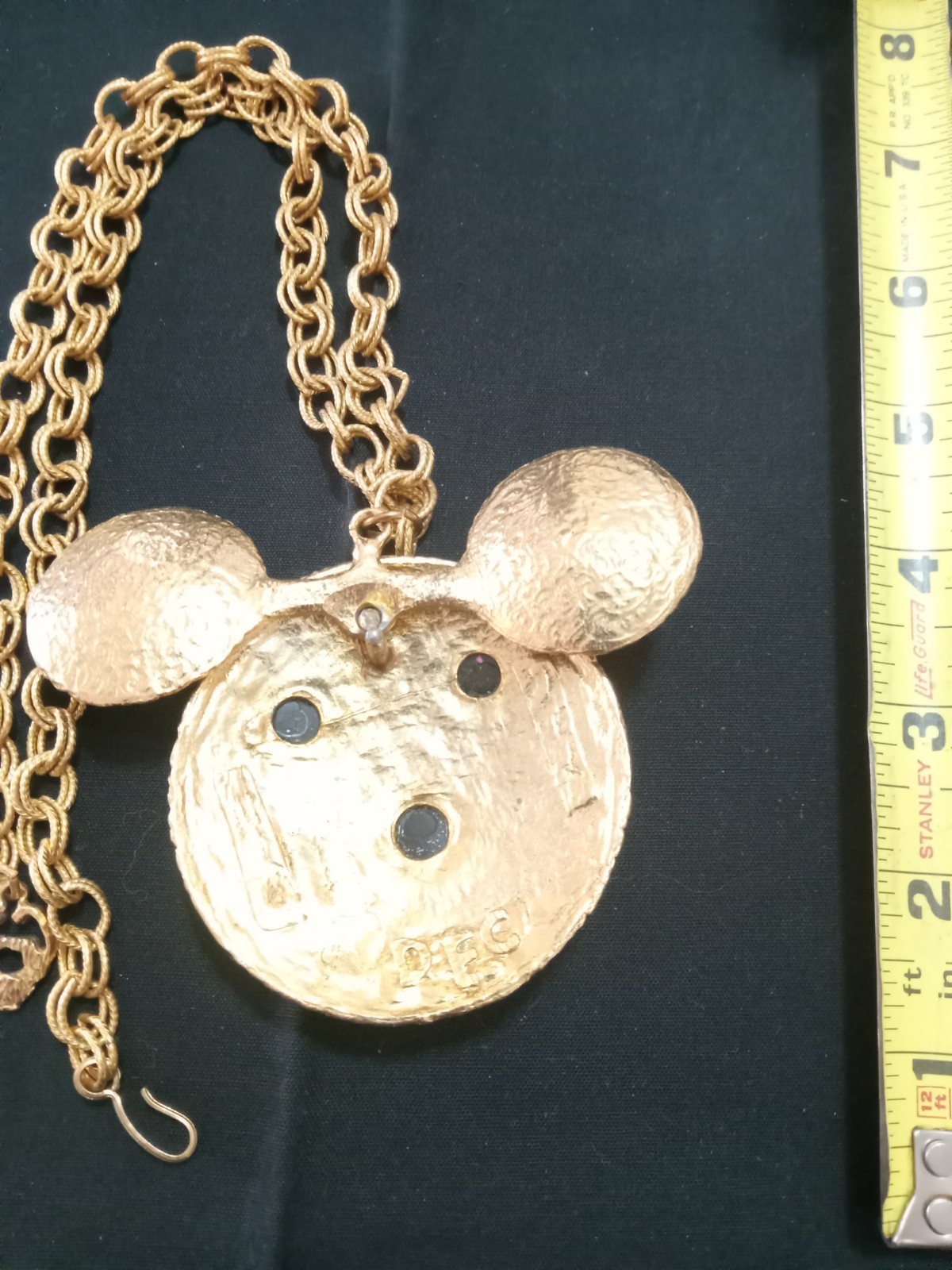 DeLizza & Elster Juliana Articulated Large Teddy Bear Pendant and Necklace 24″