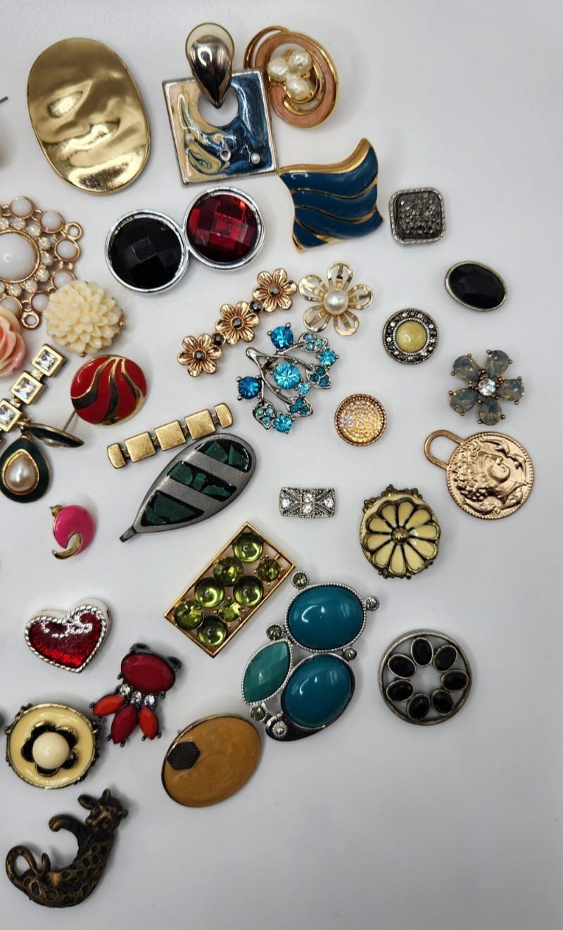 Craft Jewelry Pieces Junk Drawer Lot 50 Different Pieces