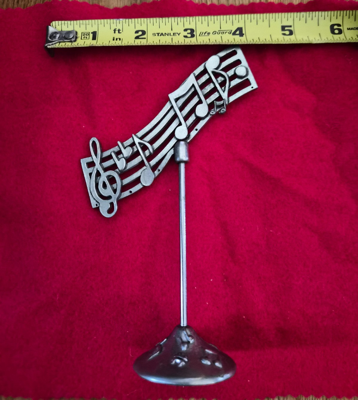 Vintage 1990 Seagull Pewter Canada Earring Stand w/ Treble Clef & Various Notes