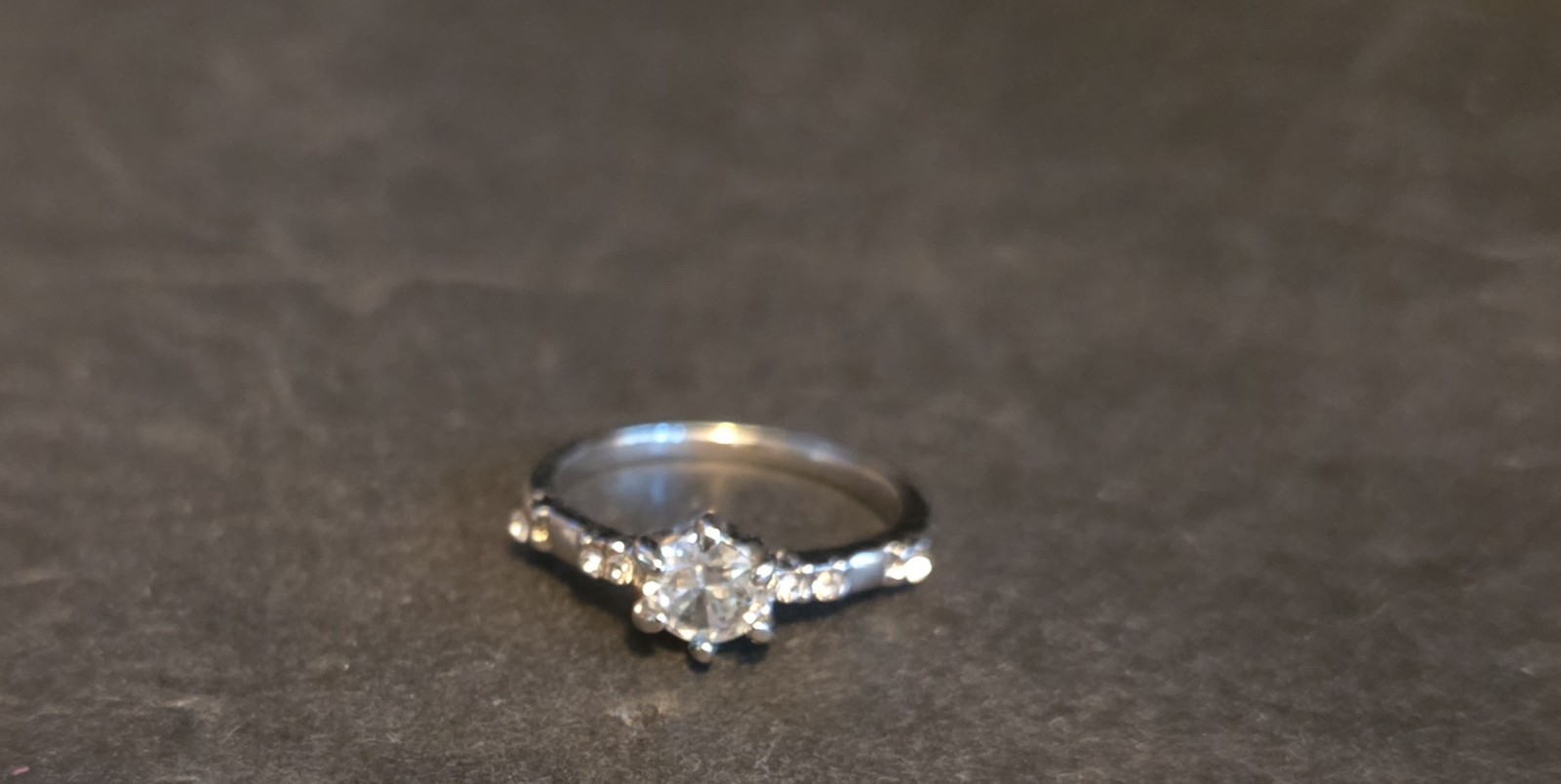 Vintage Sterling Silver 925 CZ Solitaire Ring Women’s Size 5 Dainty Sparkle