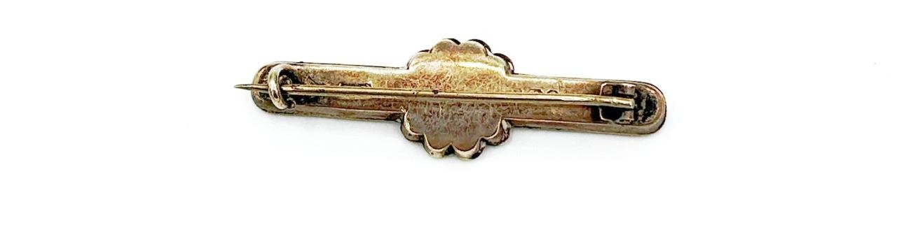 Antique 1902 Birmingham England Edwardian Scottish Agate & Sterling Pin