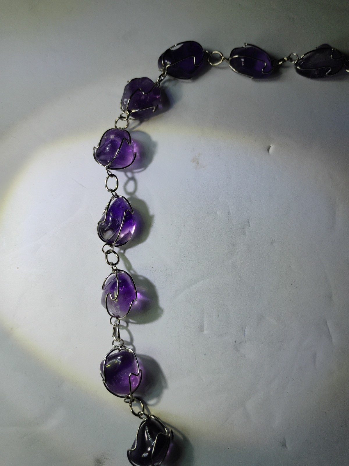 Amethyst Stone 26″Natural Polished No Clasp