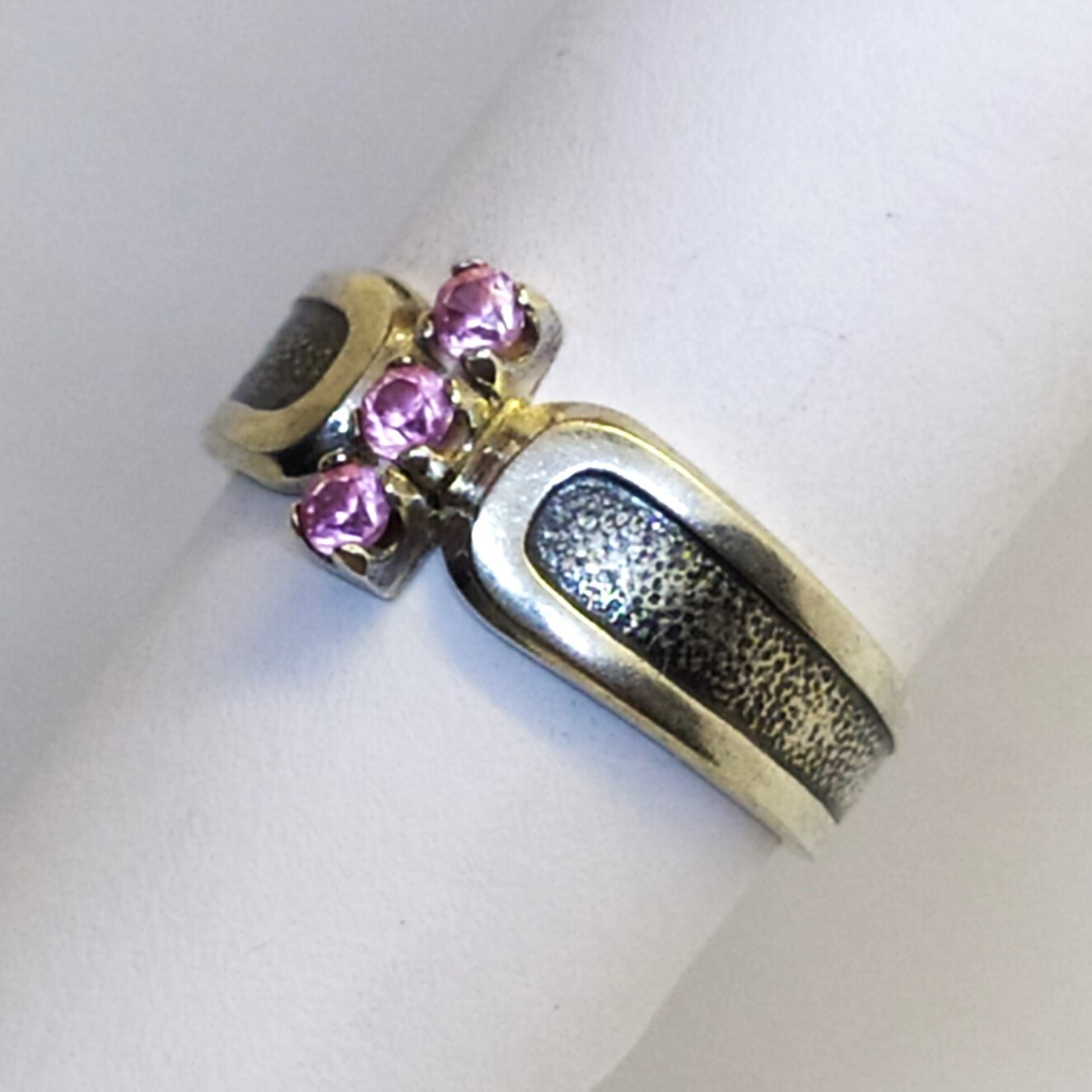 Vintage Luxury RING Silver 925 with Chic Bright Stones -size: 8US (18.5mm) | #46