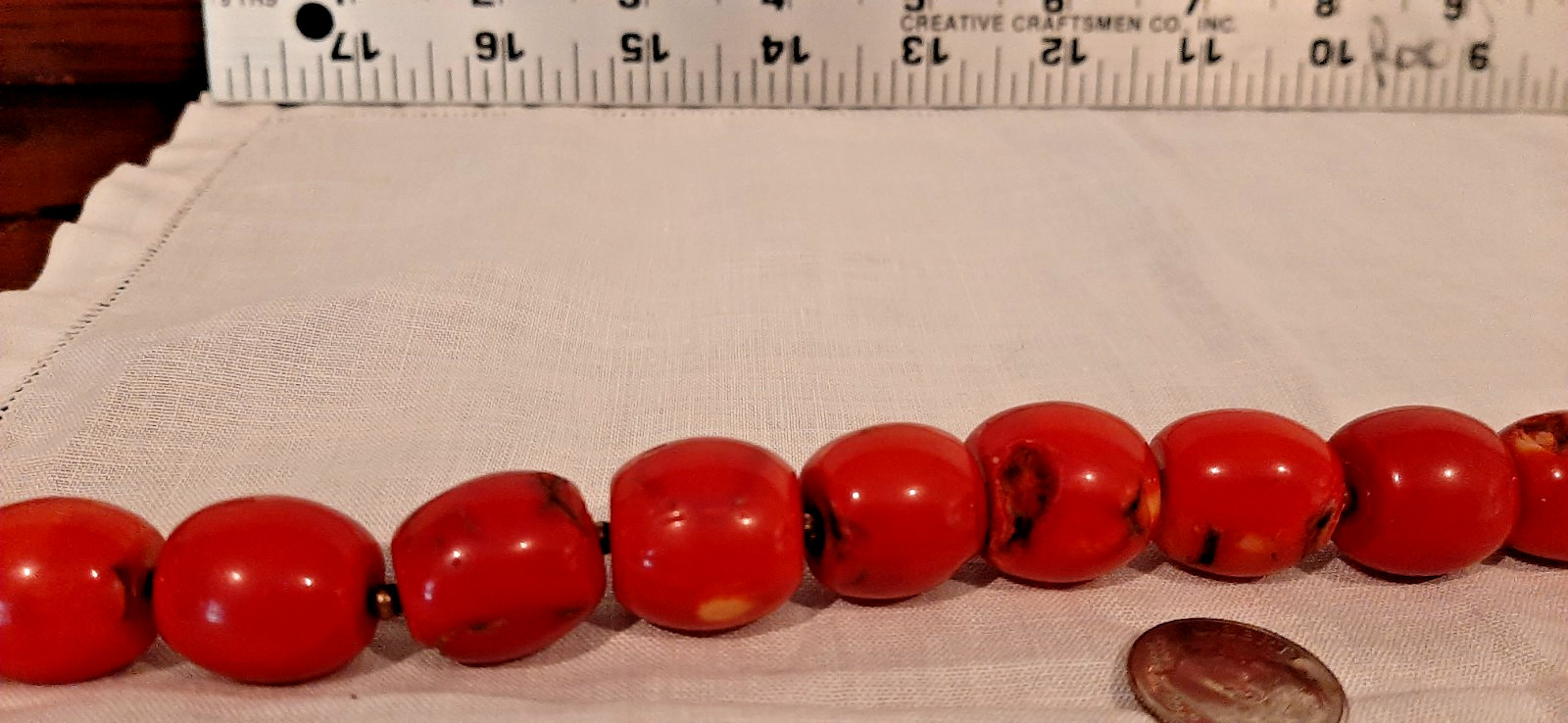 Vintage, Red Chunky Coral Necklace