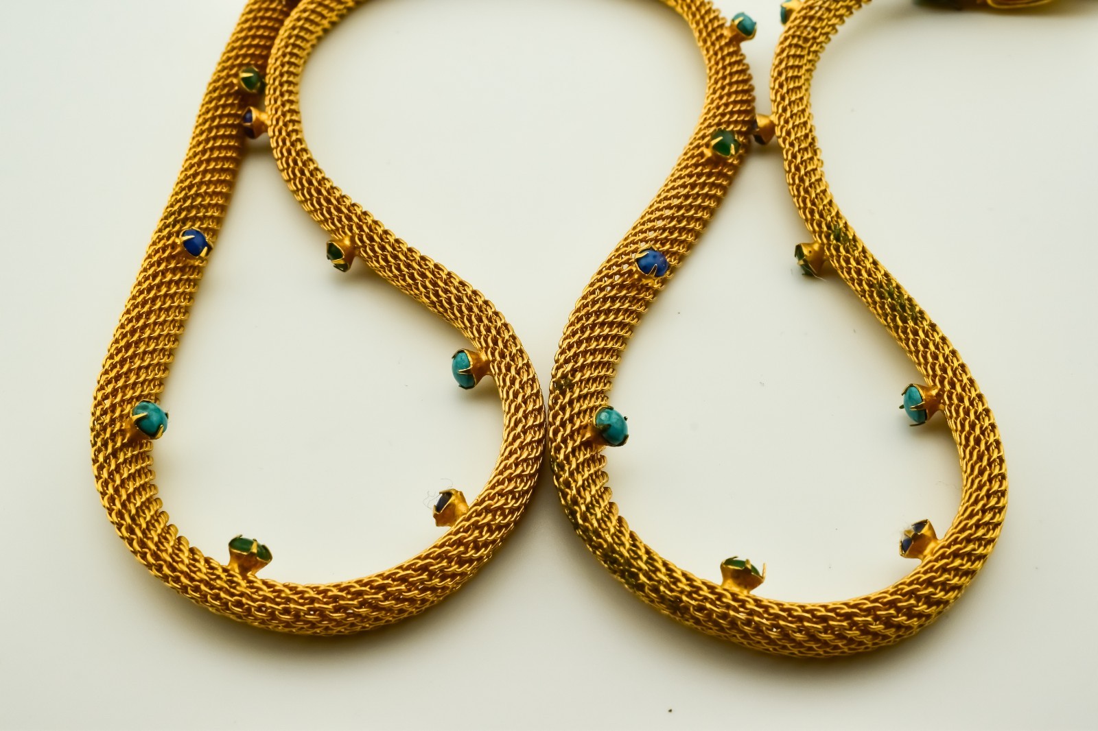 Original by Robert Jeweled Fox Head & Tail Belt Necklace