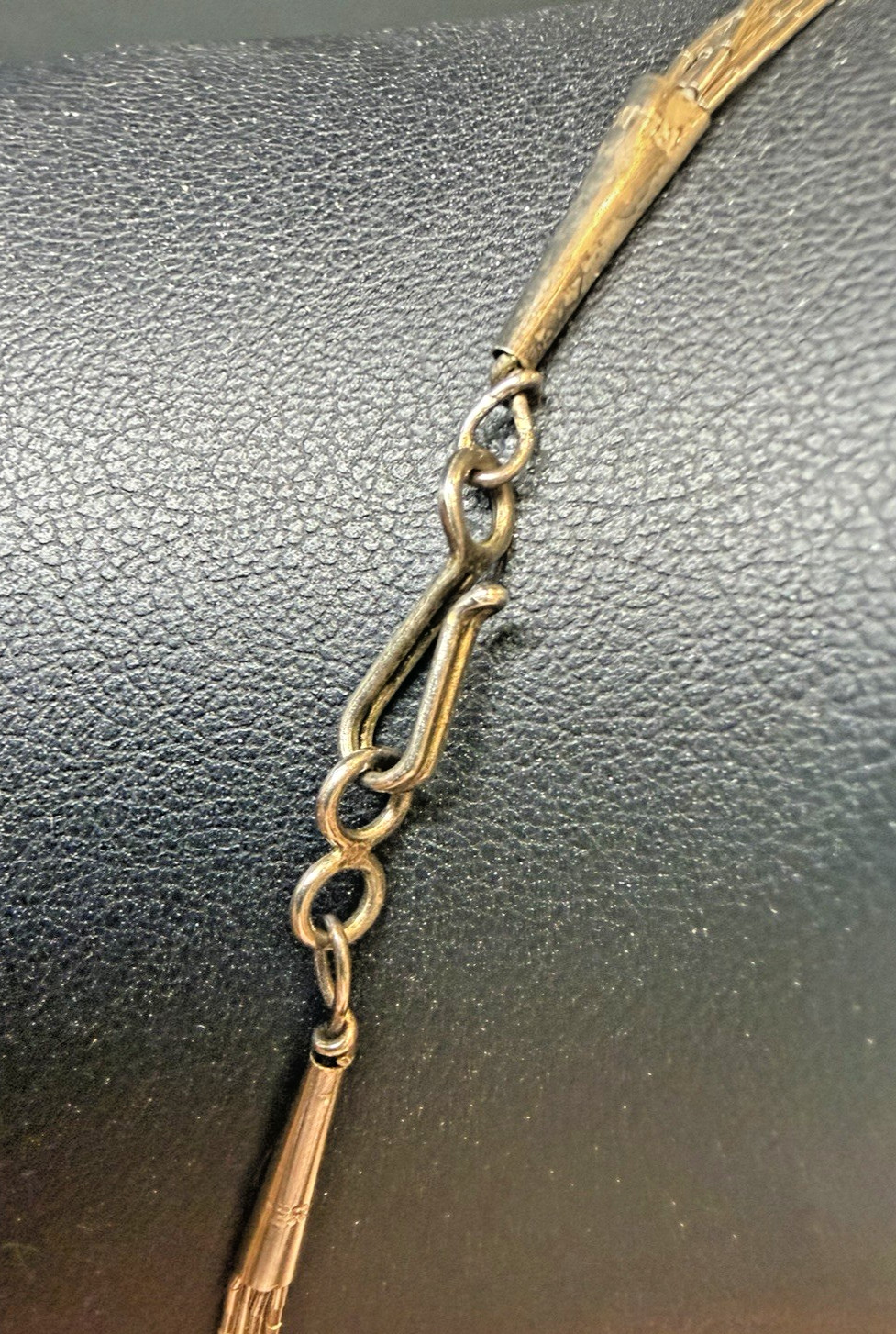 Vintage 25″ Long Five Strand Liquid Sterling Silver Necklace With Hook Clasp