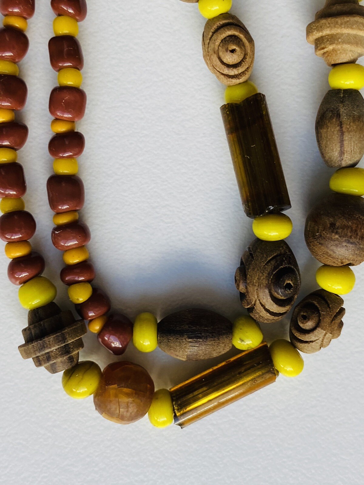 Vintage Butterfly Bead Necklace