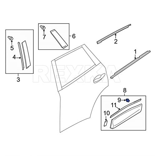Stone Guard Moulding Clip for Mazda KD53-51-SJ3A CX-5 20pcs