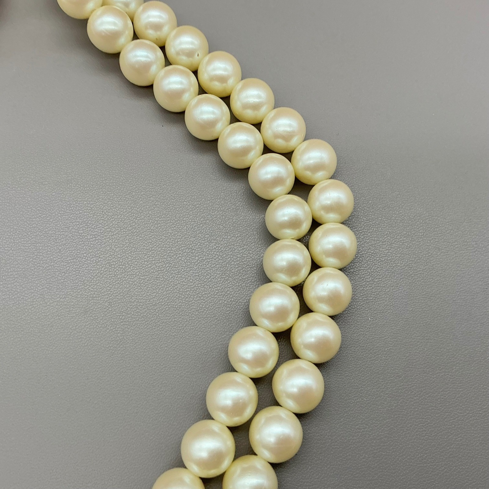 Richelieu Jewelry Set Women Cream Faux Pearl Cabochon Rhinestone Vintage 16 Inch