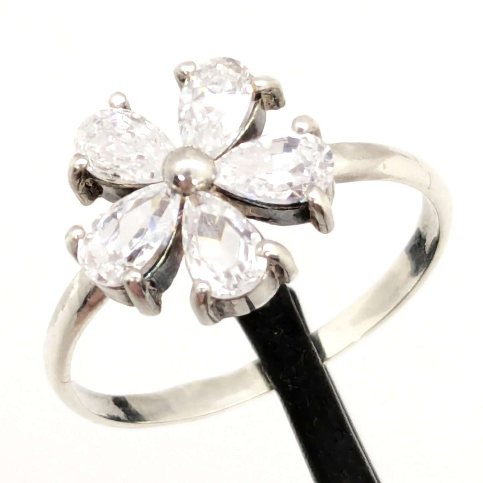 Vintage Elegant RING Silver 925 with Bright Stones -size: 7US (17mm) | UA #111